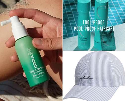 summer hair essentials 🏝️ cover photo collage