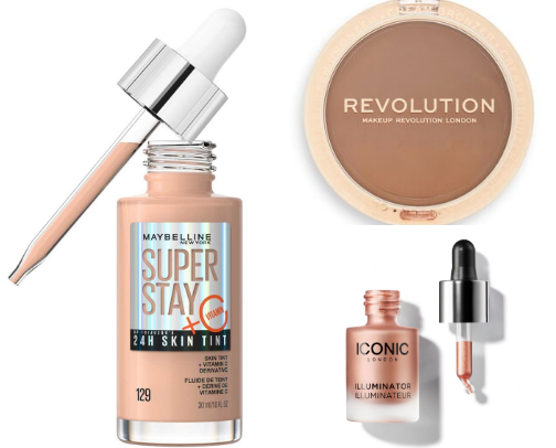 dewy everyday soft makeup favs 🫐🫐 cover photo collage