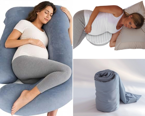 I Finally Found Pregnancy Sleep Products That Stopped My Belly From Pulling cover photo collage