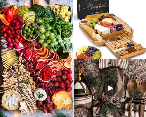 Charcuterie board & recipes for the upcoming holidays. cover photo collage