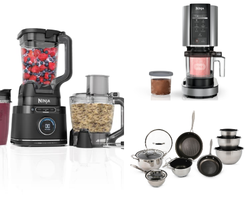 Kitchen gadgets cover photo collage