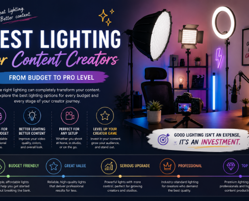💡Best Lighting for Content Creators (Budget to Pro) cover photo collage
