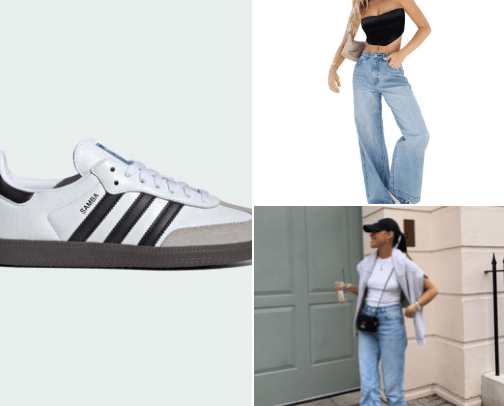 Adidas Samba / Denim Jean Outfit cover photo collage