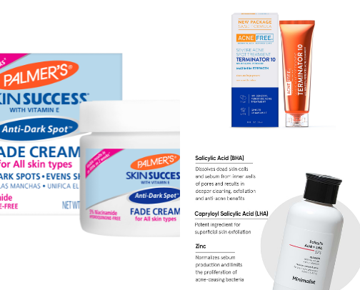 Cheap acne/dark spot product that works wonders cover photo collage