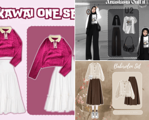 What kind of girl are you with what fashion style? Cake, Mamba or Earth?  👗🧥🧁🌍🖤 cover photo collage
