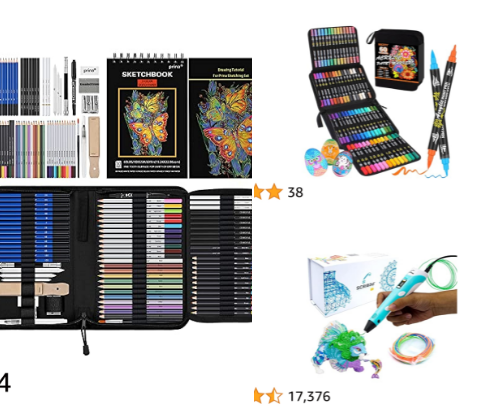 art supplies cover photo collage
