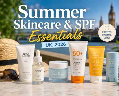 Summer Skincare & SPF Essentials for UK (2026) cover photo collage