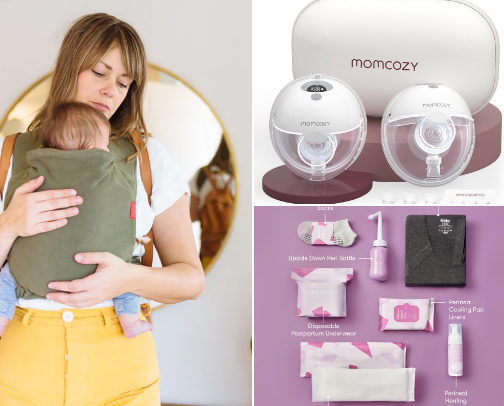 Essentials for Postpartum Moms: Your Survival Kit for the First 6 Weeks cover photo collage