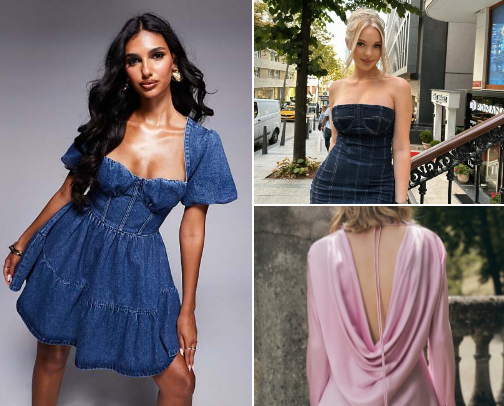 💫 Chic Mini, Midi & Trendy Long Dresses + Satin Tops You’ll Love cover photo collage