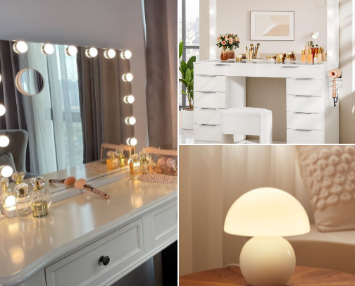 vanity room tour 💛💗🩷- let’s decorate ur room cover photo collage
