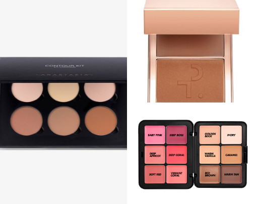 Bronzing makeup kits cover photo collage