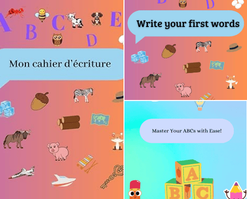 Educational items cover photo collage