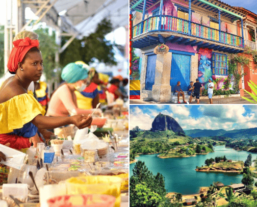Colombia travel guide cover photo collage