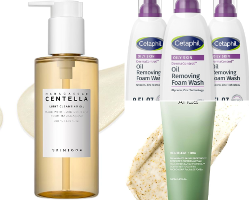 Oily skin skincare routine cover photo collage