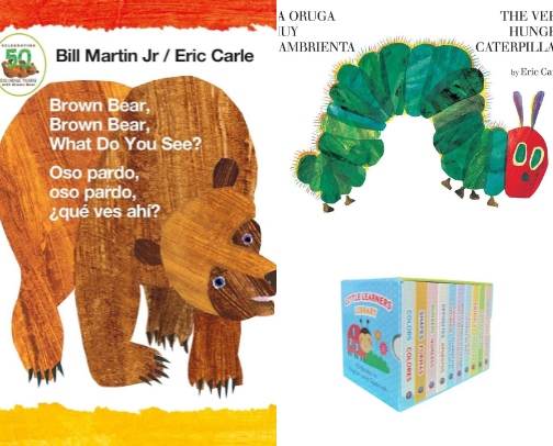 Bilingual books(english/spanish)for babies cover photo collage