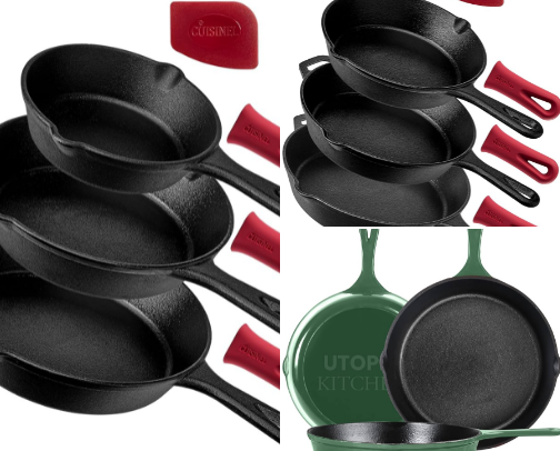 Top 10 Cast Iron Skillet Sets cover photo collage