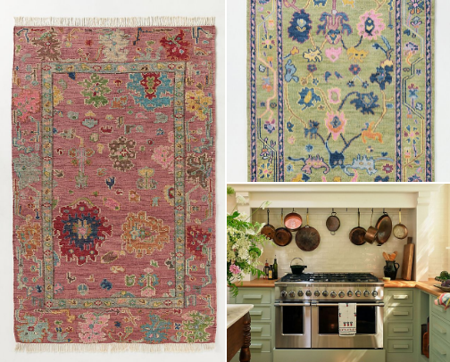Vintage-style rugs for a lived-in home cover photo collage