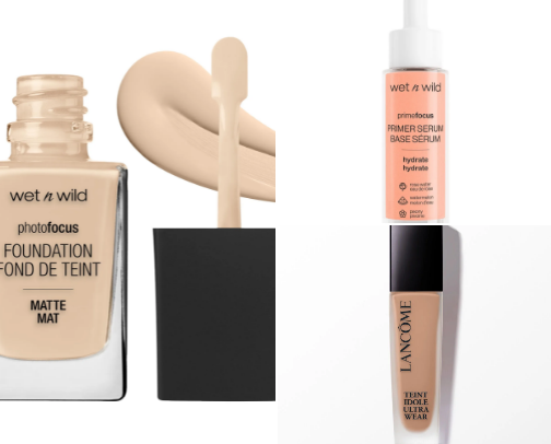 Favourite makeup items cover photo collage