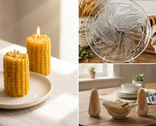 Corn-Inspired Autumn Cottagecore Kitchen | Harvest Decor, Mustard & Vintage Finds cover photo collage