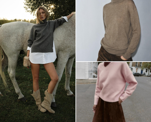 Zara sweaters and cardigans for fall cover photo collage