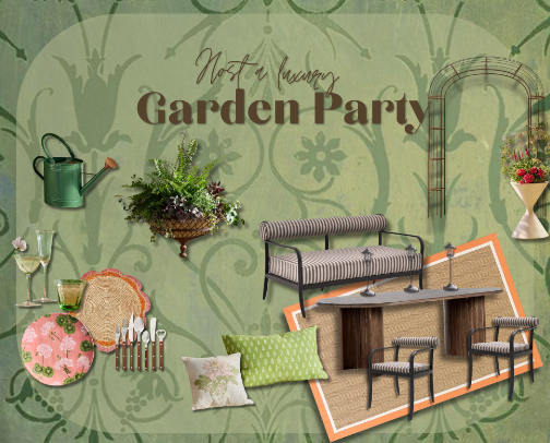 Host a Luxury Garden Party: Elegant Outdoor Decor Edit cover photo collage