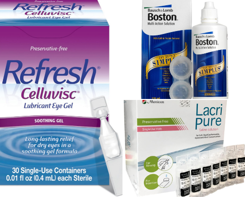 Hard/Sclarel Contact lense supplies cover photo collage
