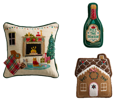 Charming and Festive Christmas Throw Pillows cover photo collage