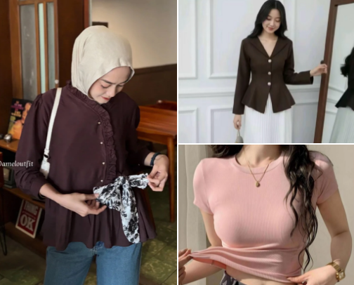 Baju Atasan Wanita Terbaru 2026 – Trendy, Kekinian & Cocok untuk Kerja dan Hangout cover photo collage