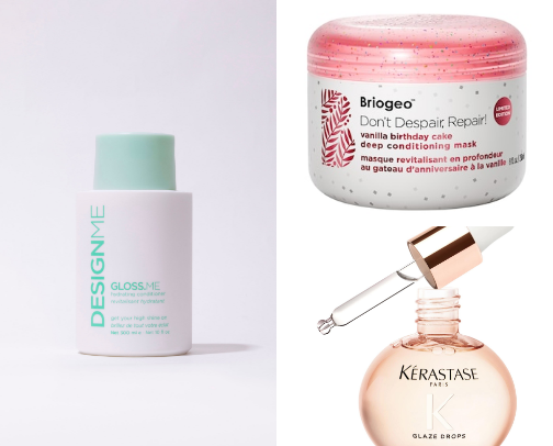 Hair products cover photo collage