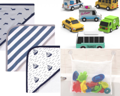Baby bath essentials cover photo collage