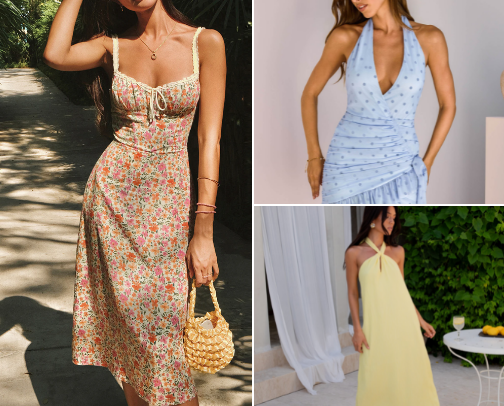 Summer dresses for your vacation👙👗🌊 cover photo collage