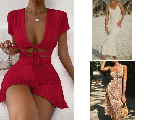 Summer dresses for your vacation👙👗🌊 cover photo collage