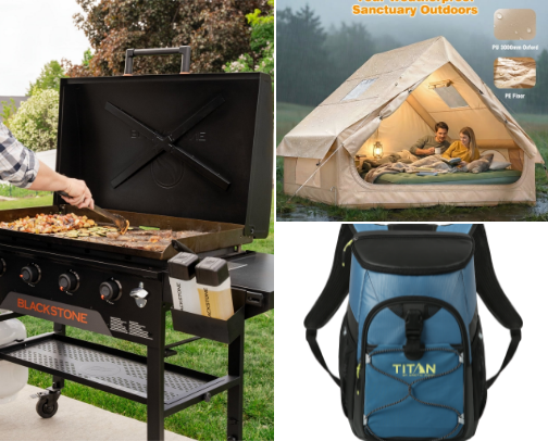 Come with me to a weekend of camping with my fiancé 🤍 cover photo collage