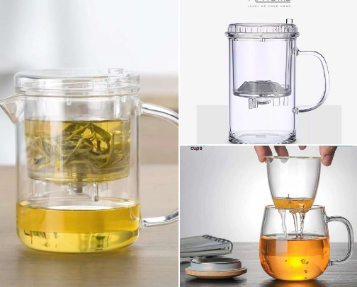 Coffee tea glass kettle cover photo collage