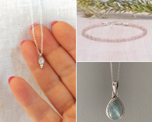 When you want to feel like a Goddess | crystal and silver jewelry ✨ cover photo collage