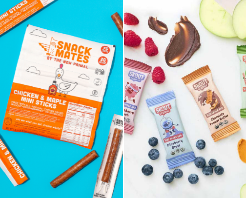 Crunchy mom approved low sugar, dye free kid snacks cover photo collage