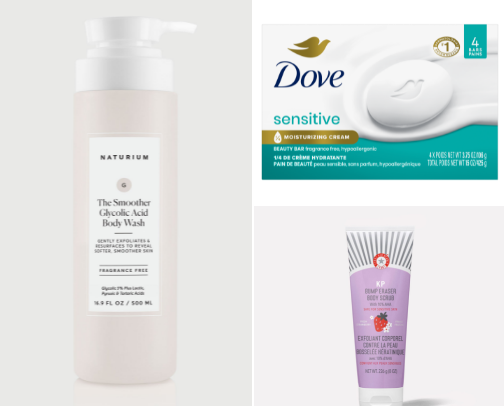 THE Shower Body Care essentials I live by (especially for sensitive skin girlies) cover photo collage