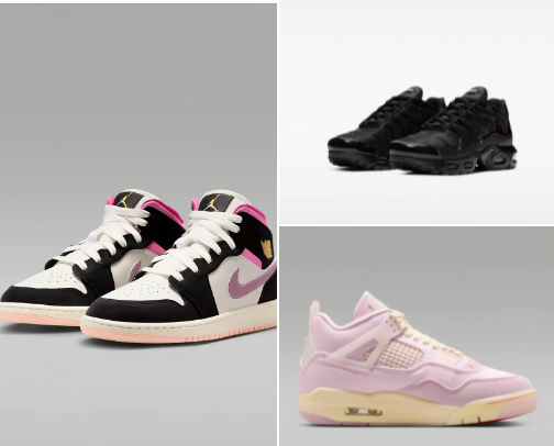 Premium nike footwear for men, women and children cover photo collage