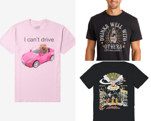 graphic tees and tops recs! cover photo collage