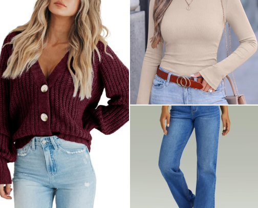 THE FALL EDIT: BURGUNDY & DENIM cover photo collage
