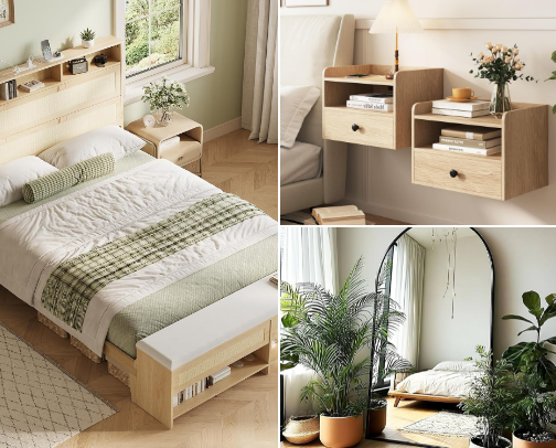 High-End Look for Less: Elegant & Minimalist Bedroom Essentials cover photo collage