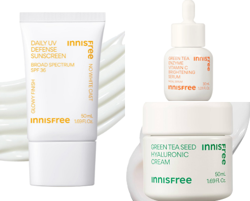 natural skin care, no perfume, eco-friendly packaging cover photo collage