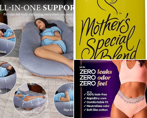 Postpartum/Maternity life must haves. cover photo collage