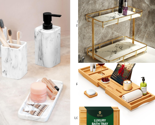 Bathroom organization & must haves cover photo collage