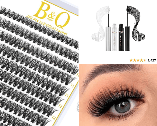 At Home Eyelash Extensions cover photo collage