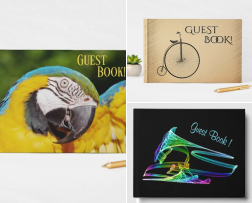 Guest Books For All Occasions cover photo collage
