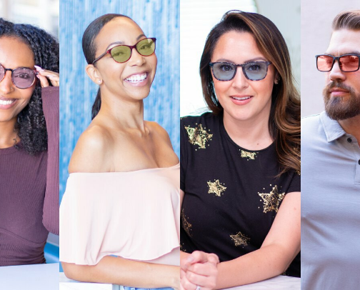 Light Sensitivity Glasses for Migraine & Screen Strain (TheraSpecs FL Pro) cover photo collage