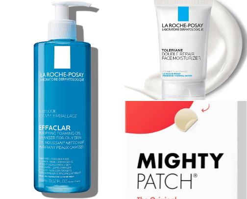 Skincare routine for ance prone skin cover photo collage