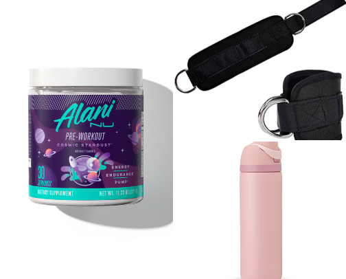 college-girl workout essentials to make the gym fun!! 👟🩷 cover photo collage