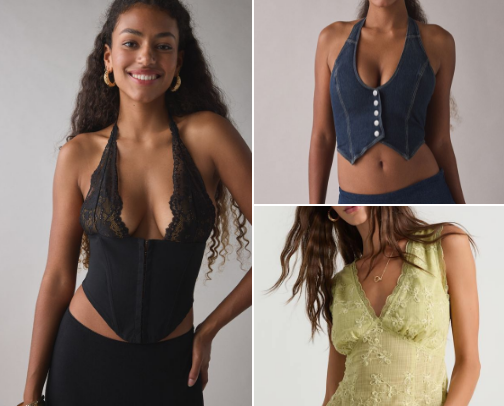 Classy & Cute Tops | Halter, Corset & Vintage Chic Styles cover photo collage